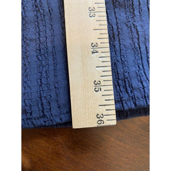 MittoShop Womens Off-Shoulder Jumpsuit L Navy Blue wide Leg Polyester Rayon - Picture 13 of 16